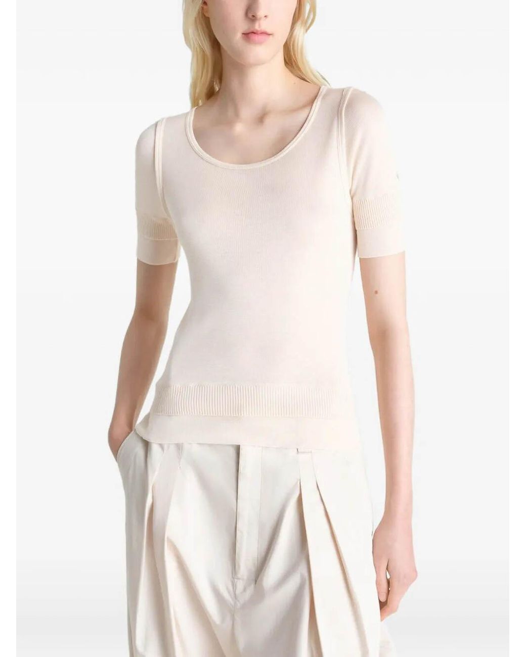 Lemaire White Seamless Trompe L'Oeil Top