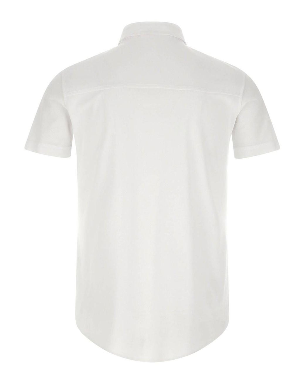 Brunello Cucinelli White Logo Embroidery Shirt
