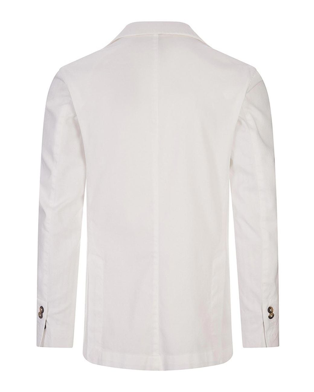 RUSSO CAPRI White Oxford Cotton Blazer for men