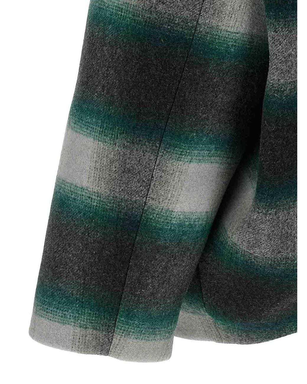 Balenciaga Green Workwear Cocoon Wool Jacket for men