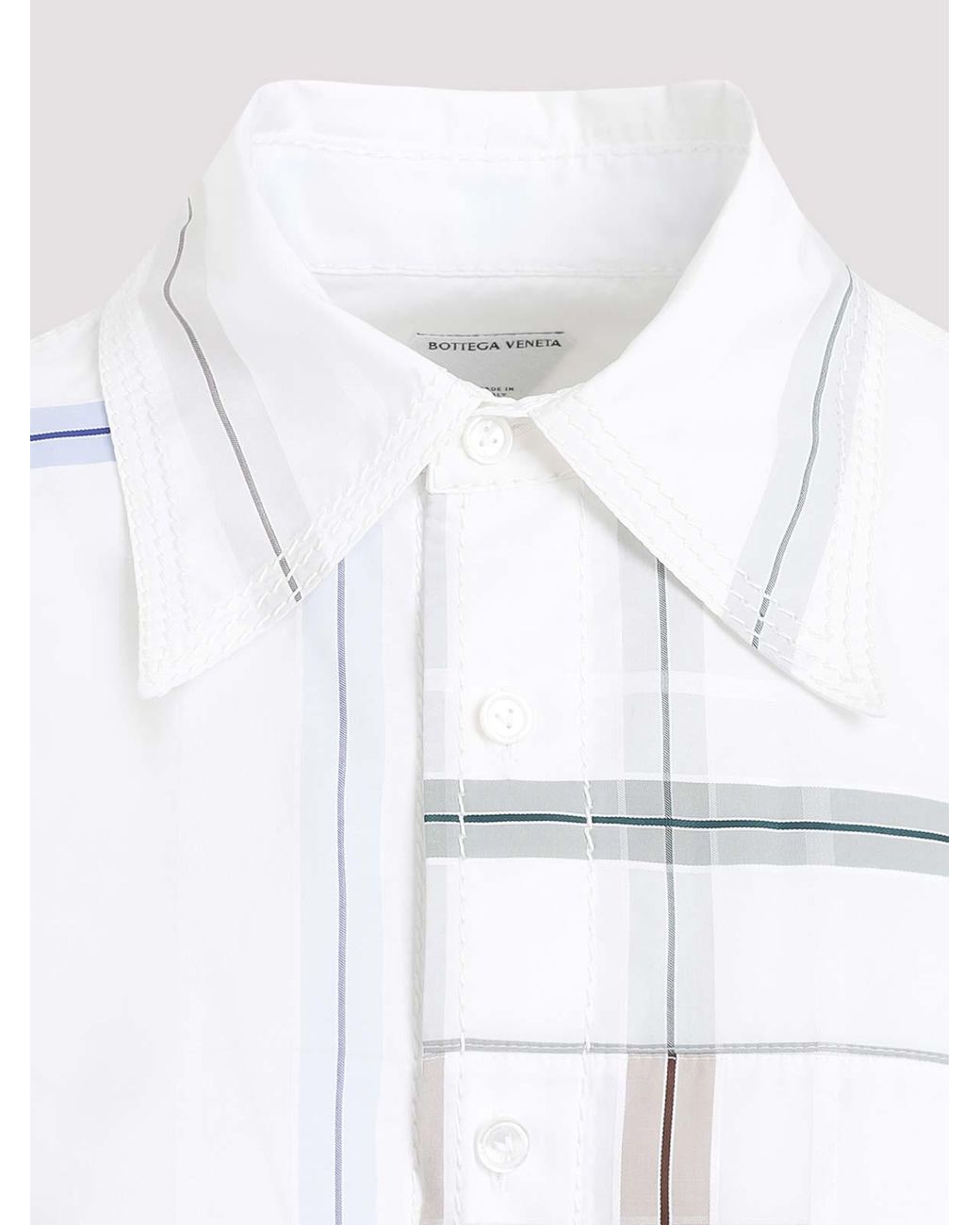 Bottega Veneta White Check Shirt