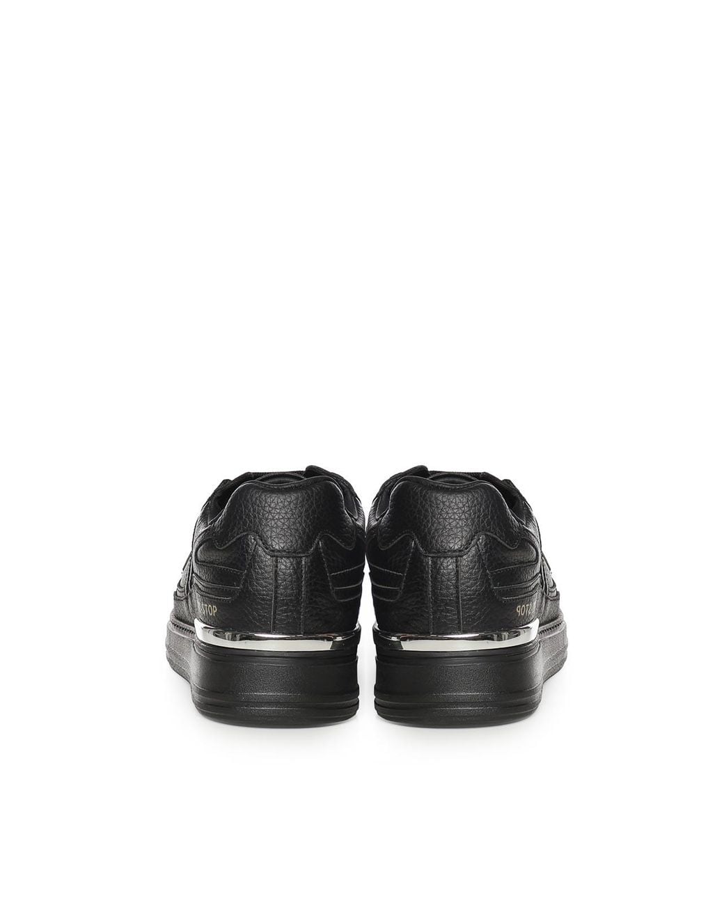Philipp Plein Black Leather Sneaker With Logo for men