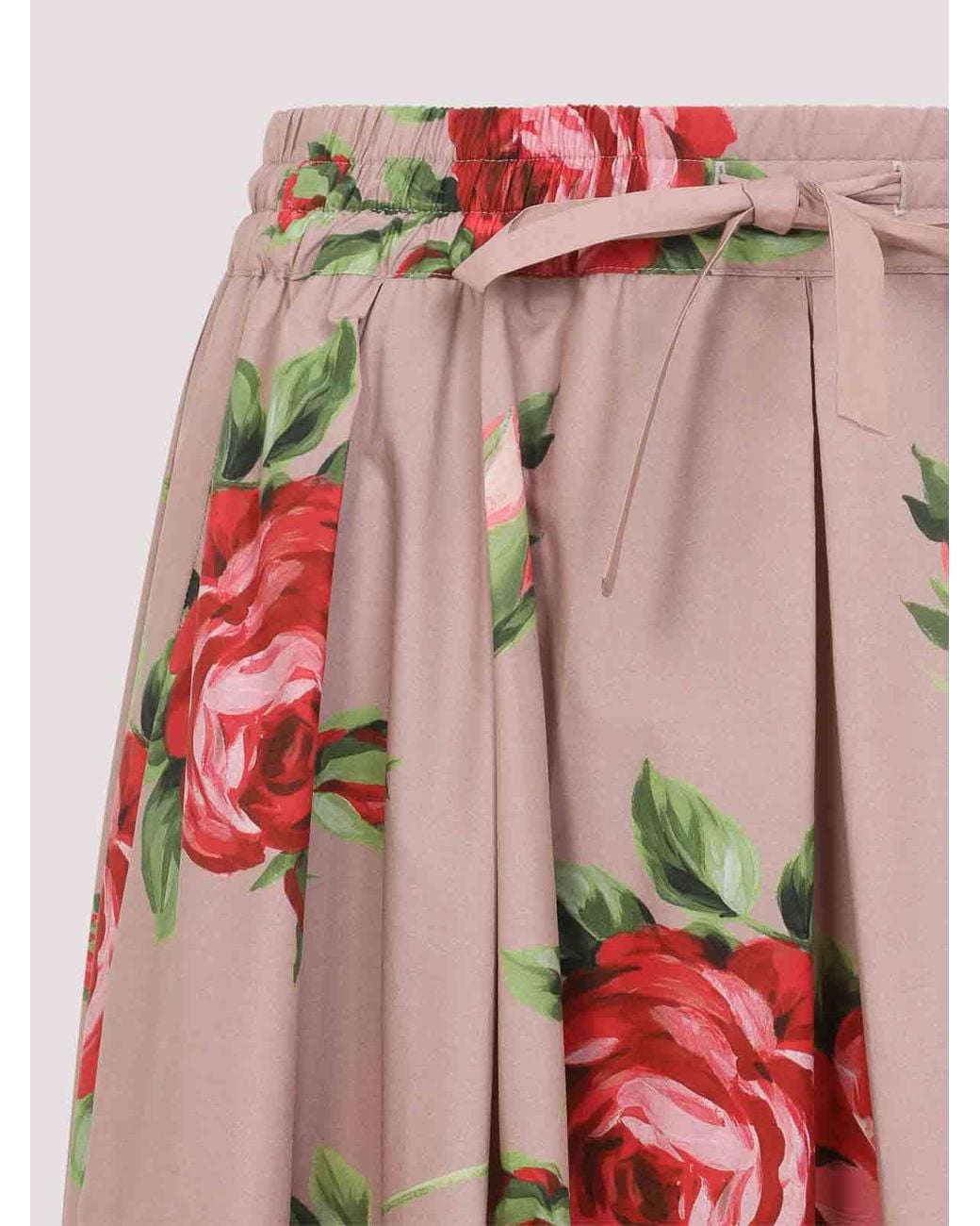 Dolce & Gabbana Pink Cotton Midi Skirt