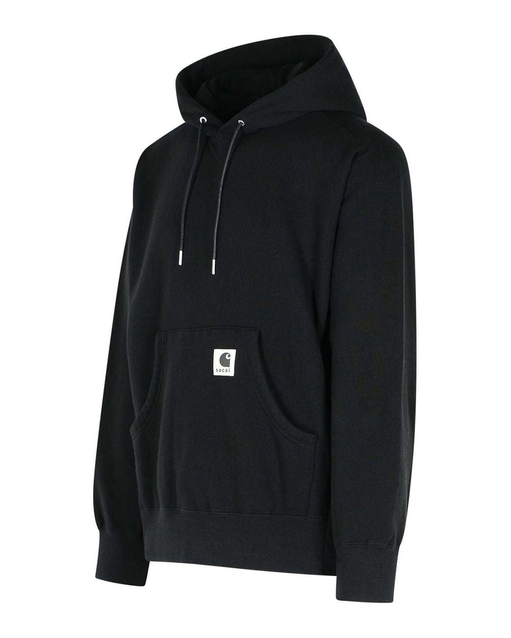 Sacai Black Drawstring Hoodie for men