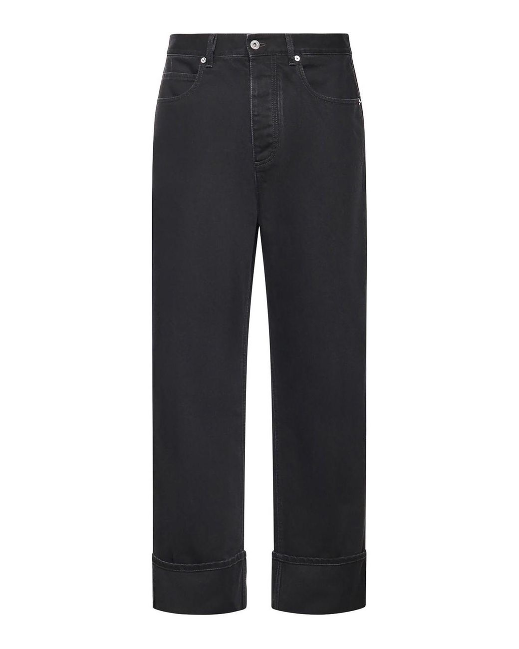 Bottega Veneta Blue Cuffed Denim Jeans for men