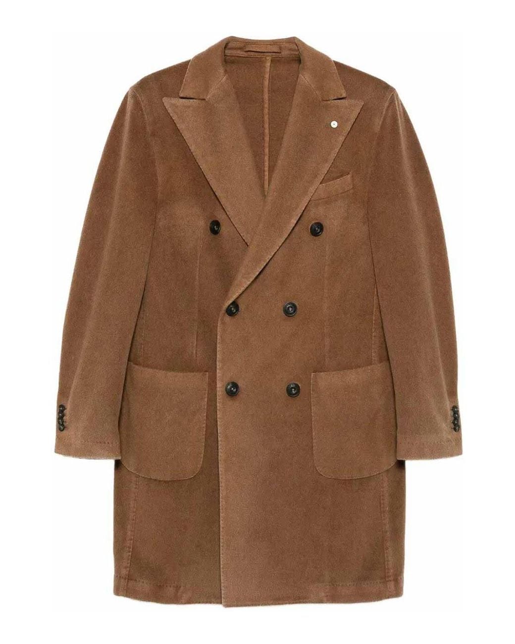 L.b.m. 1911 Brown Wool&Cashmere Coat for men