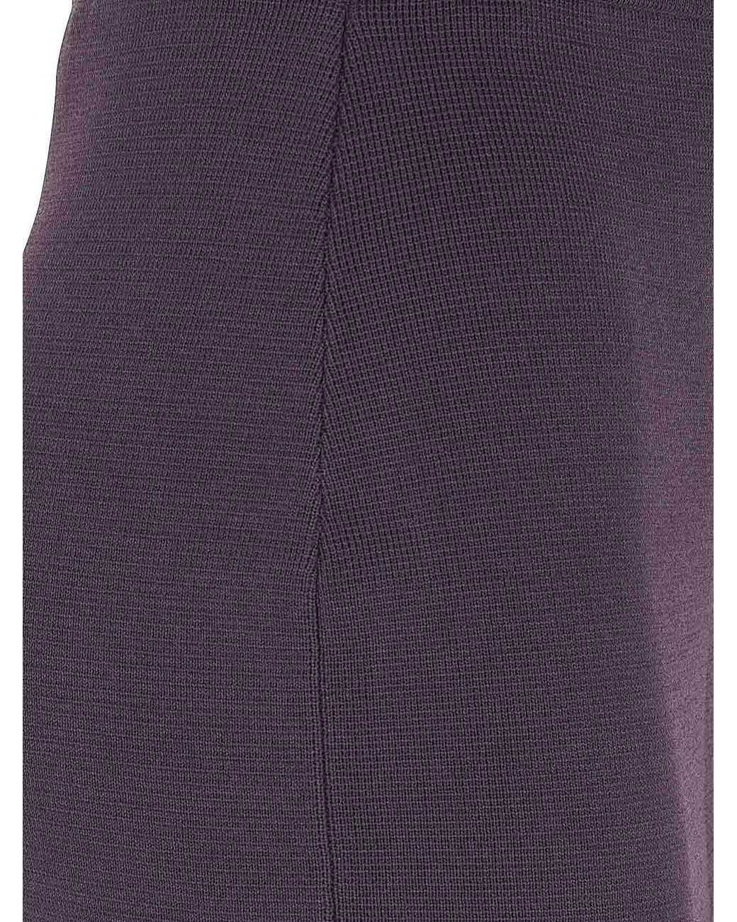 Elisabetta Franchi Purple Knitted Midi Skirt