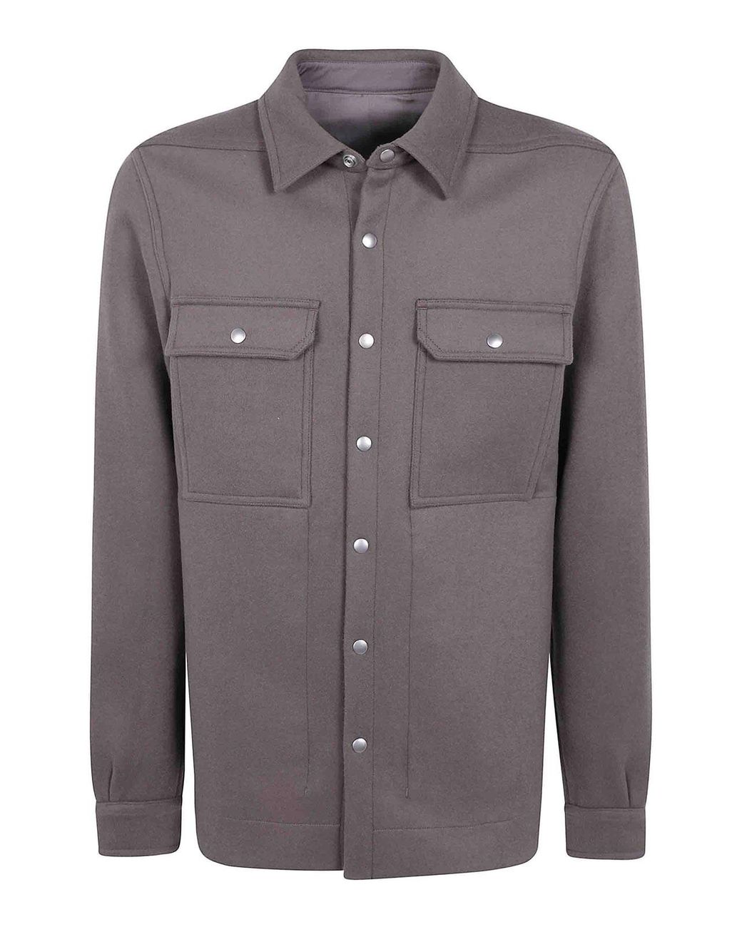 Rick Owens Gray Press-Stud Flap-Pocket Jacket for men