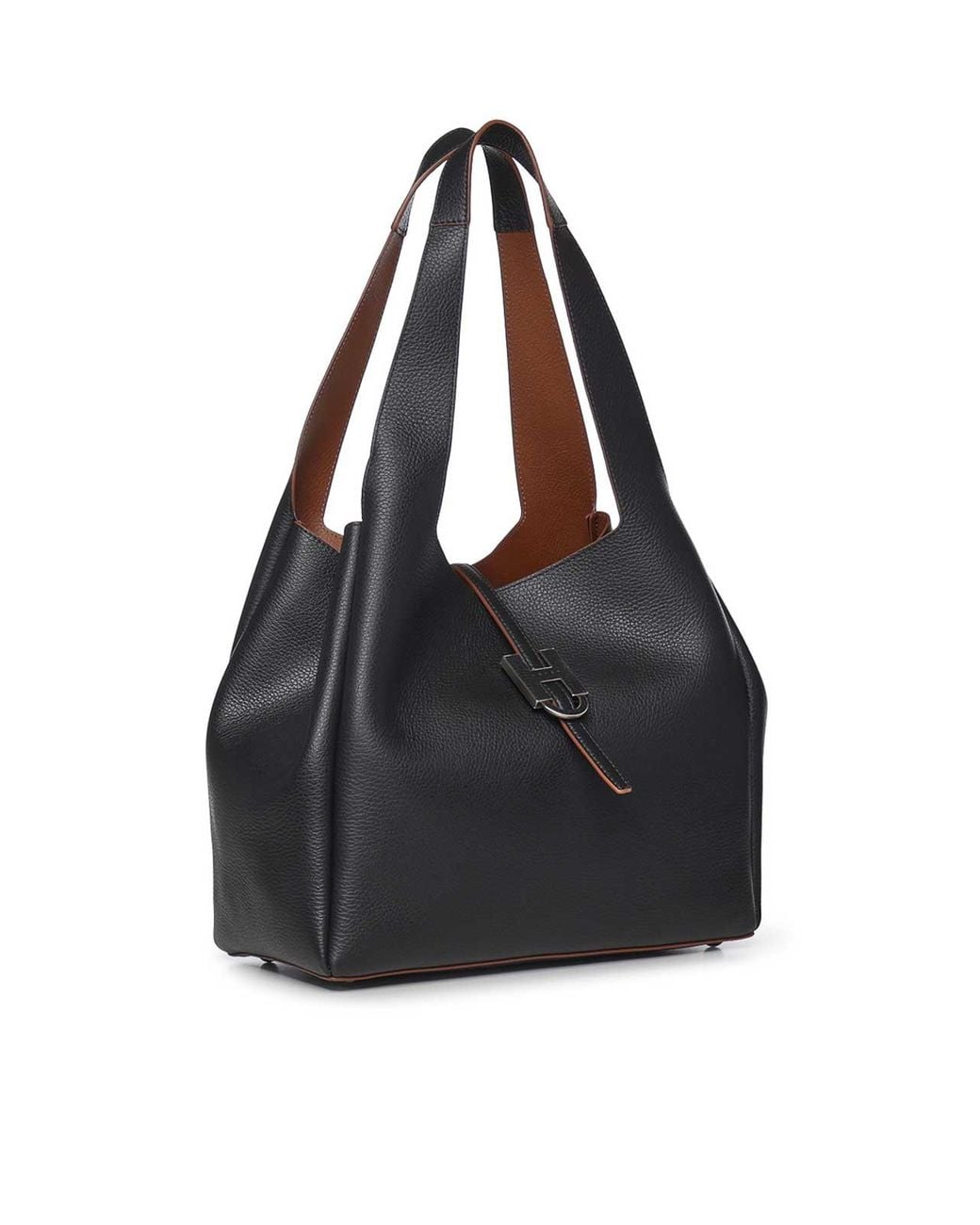 Hogan Black Trend Leather Shopping Bag