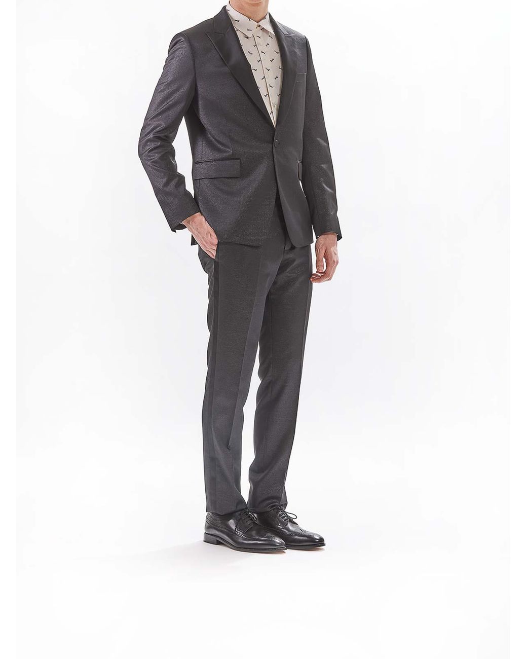 Paul Smith Gray Evening Suit 1 Button for men