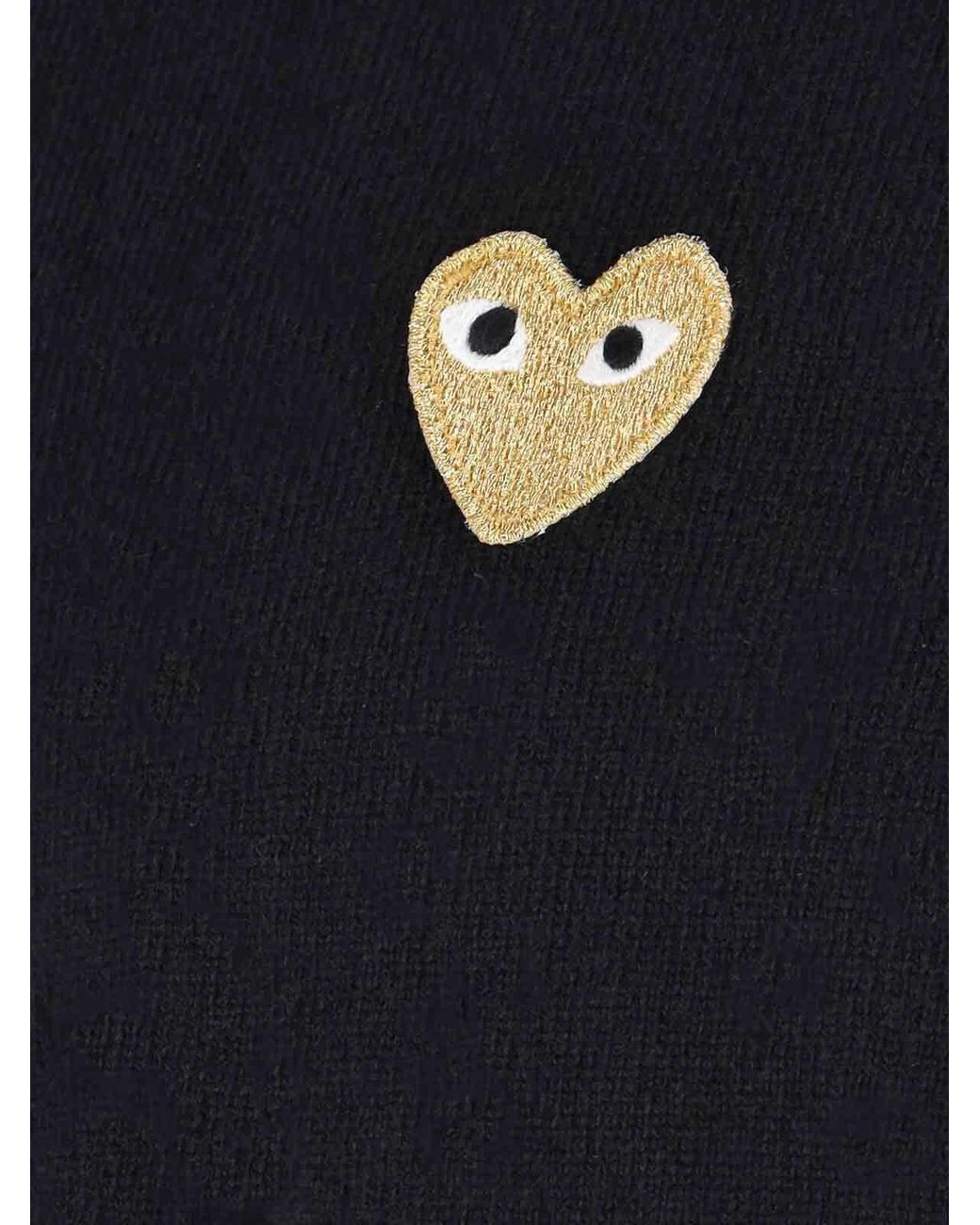 COMME DES GARÇONS PLAY Blue Cardigan Logo for men