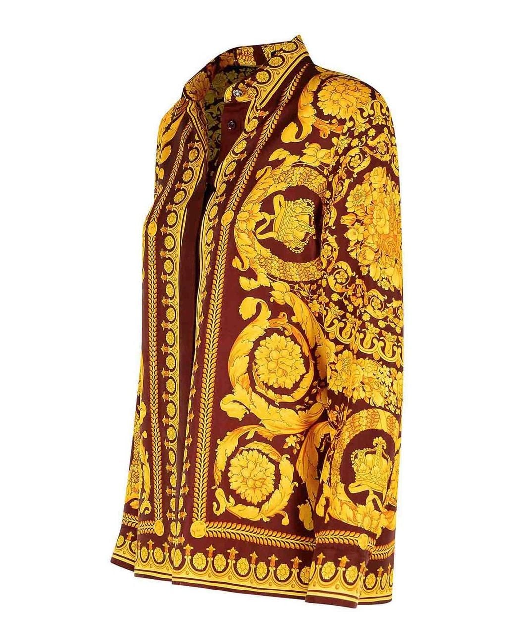 Versace Yellow Baroque Heritage Print Shirt