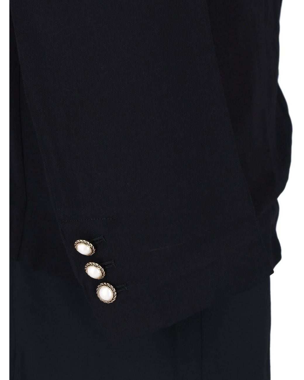Comme des Garçons Blue Layered Wool Coat