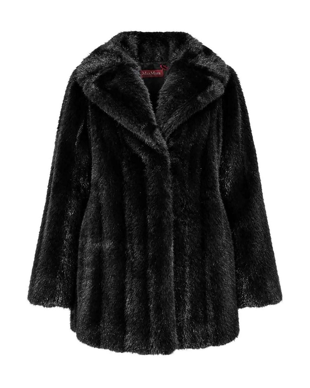 Max Mara Black Mstneo Coat With Soft Texture