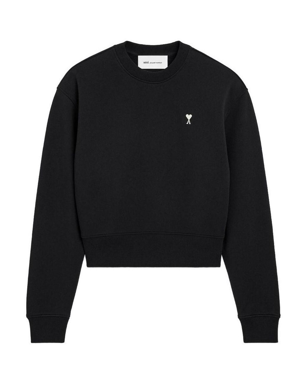 AMI Black Ami De Coeur Cotton Sweatshirt