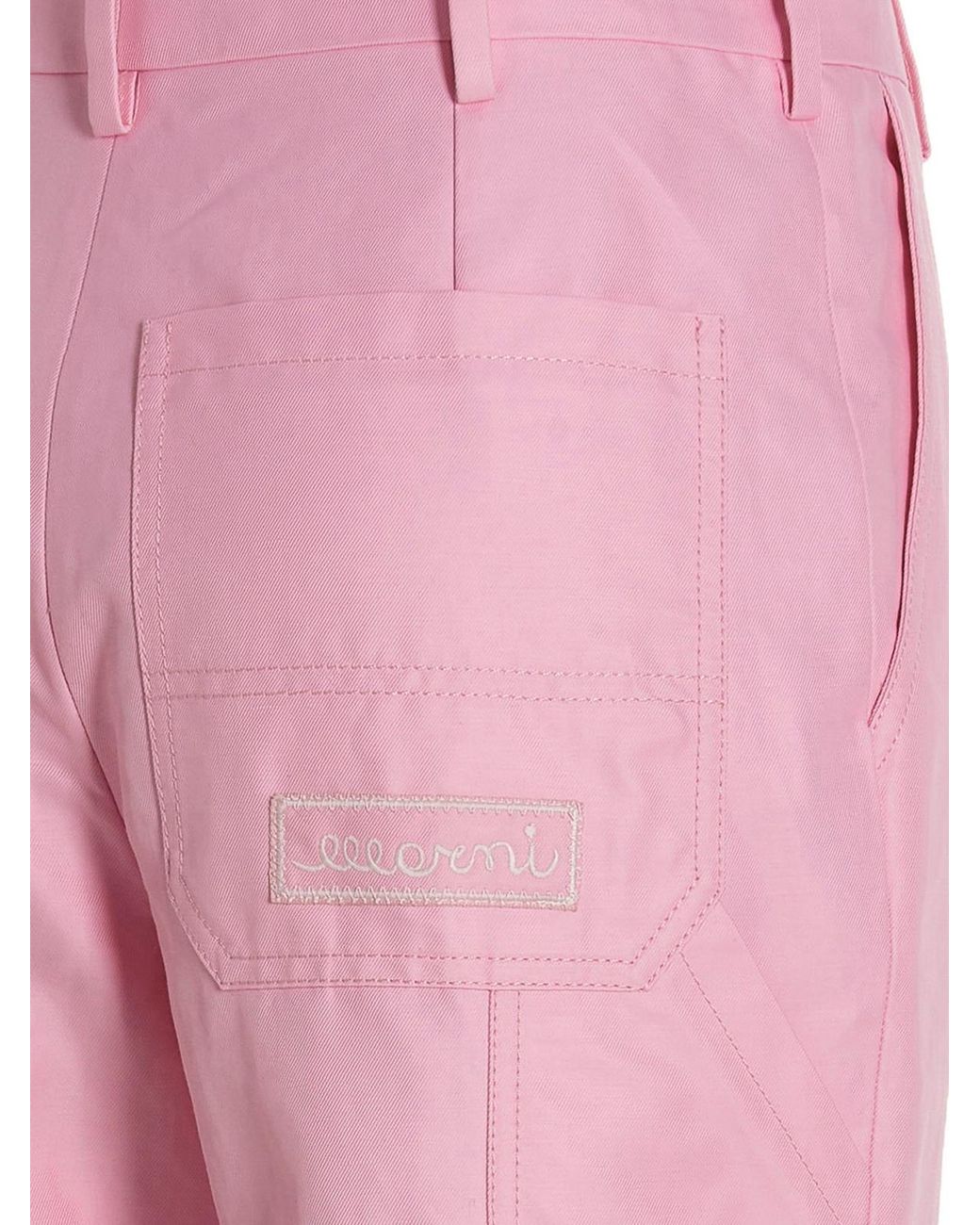 Marni Pink Logo Embroidery Pants