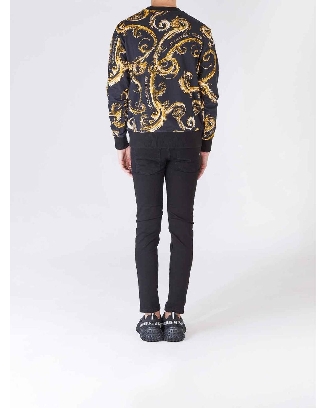 Versace Jeans Couture Black Chromo Couture Sweatshirt for men