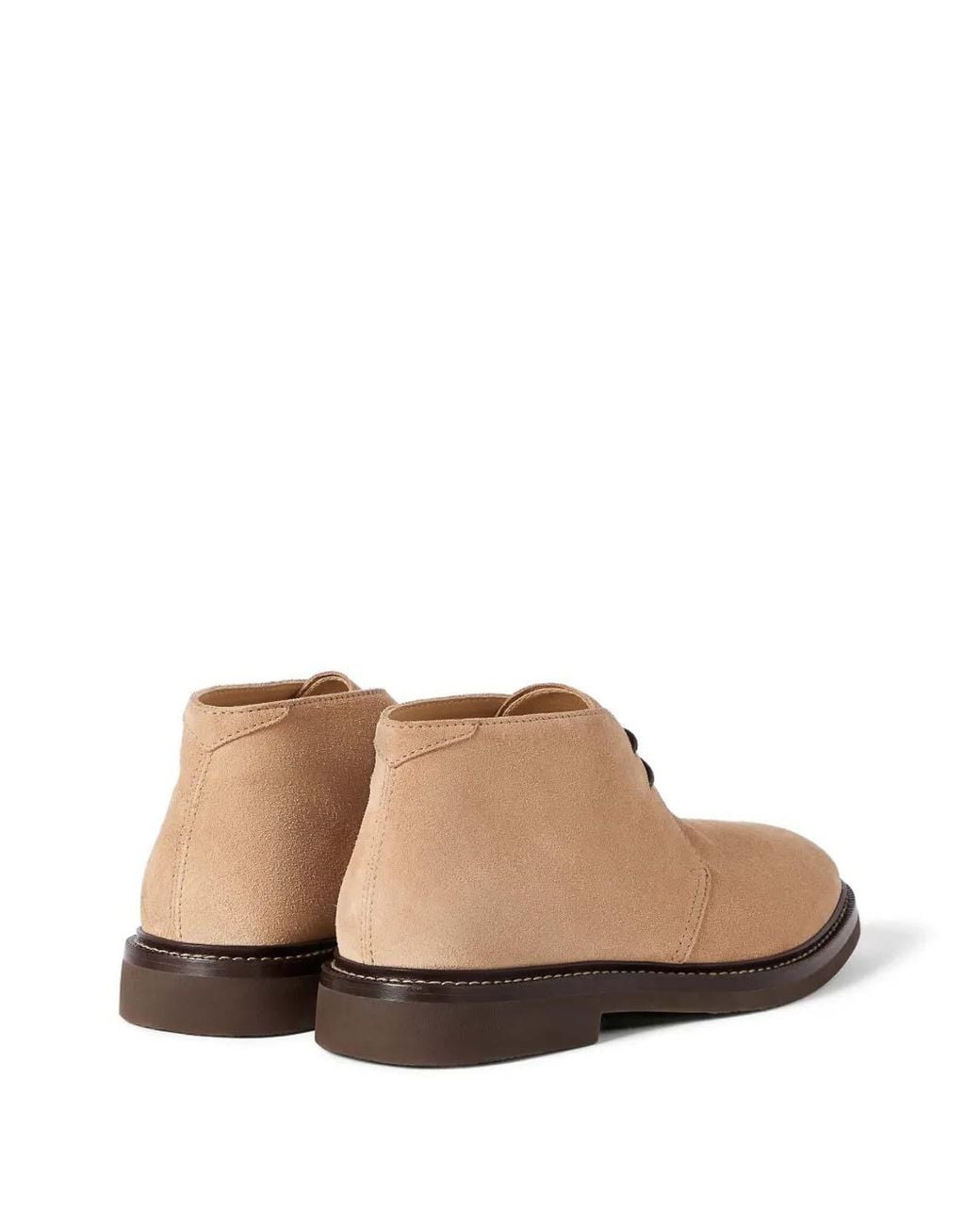 Brunello Cucinelli Natural Lace-Up Shoes