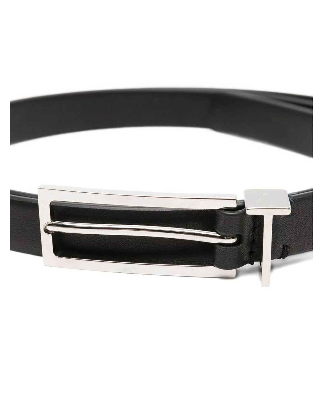 Tom Ford White Smooth Calf Leather T Loop Belt for men