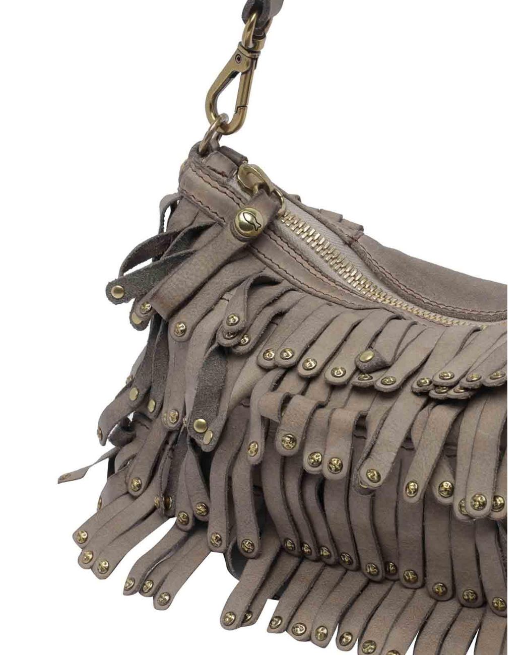 Campomaggi Gray Natalia Shoulder Bag