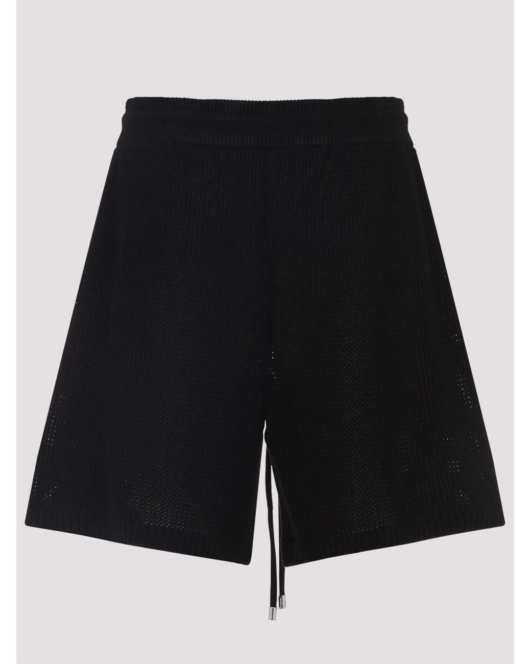 Amiri Black Crochet Mesh Short for men