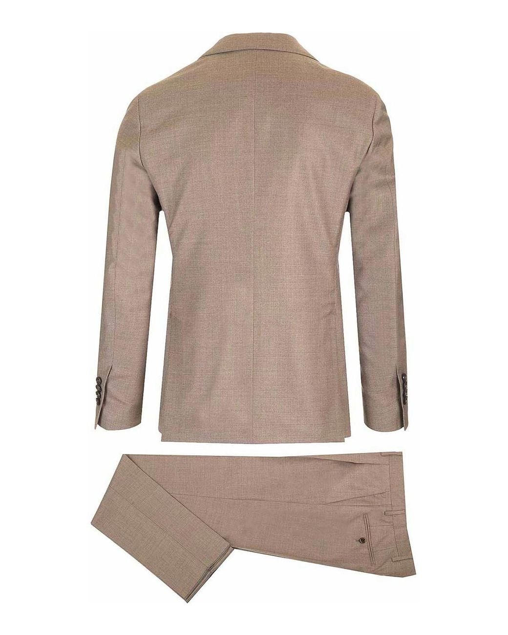 Lardini Brown Single Breasted Wool Suit for men
