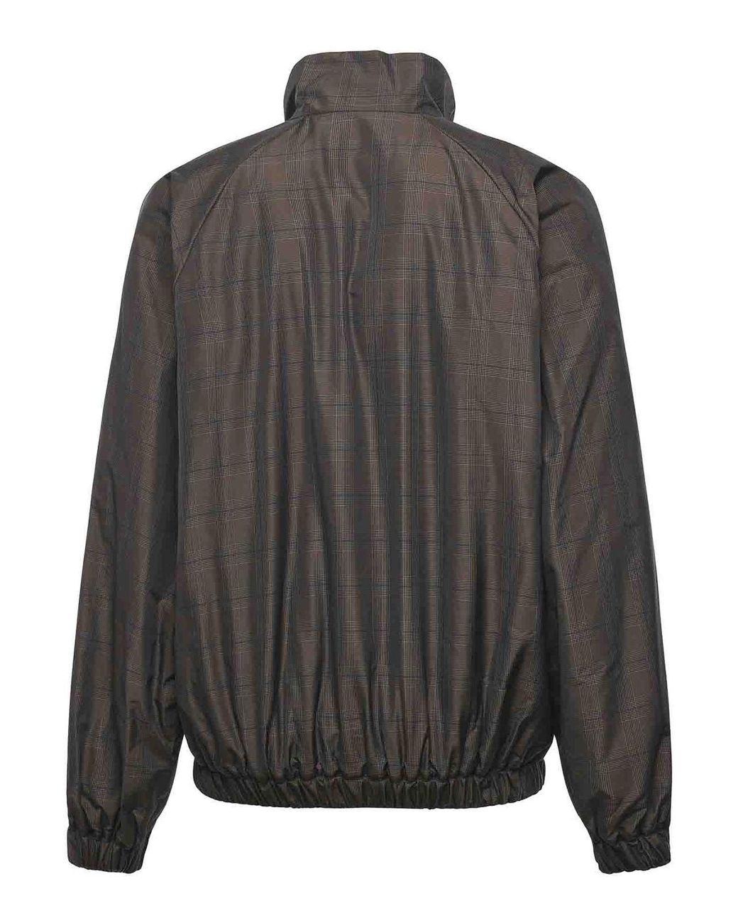 Balenciaga Gray Nylon Jacket With Madras Print for men