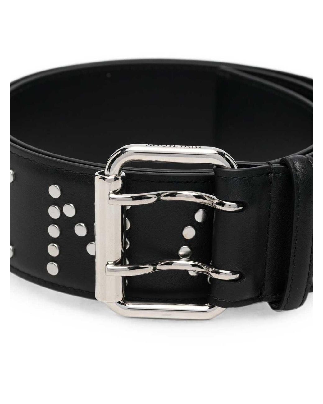 Givenchy Black Studded Leather Belt for men