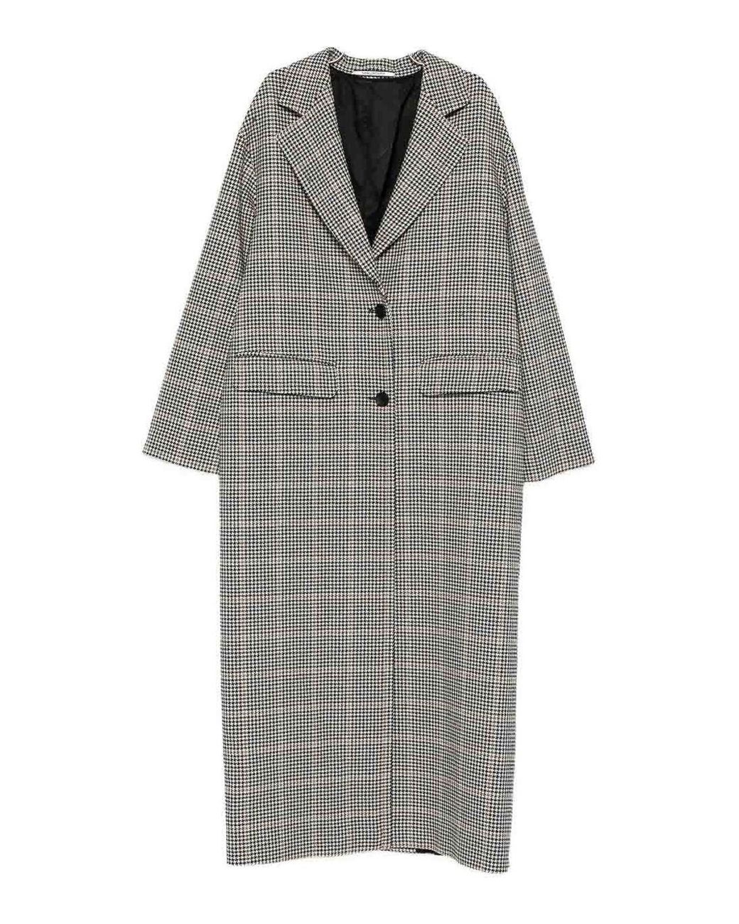 Tagliatore Gray Wool Single-Breasted Coat