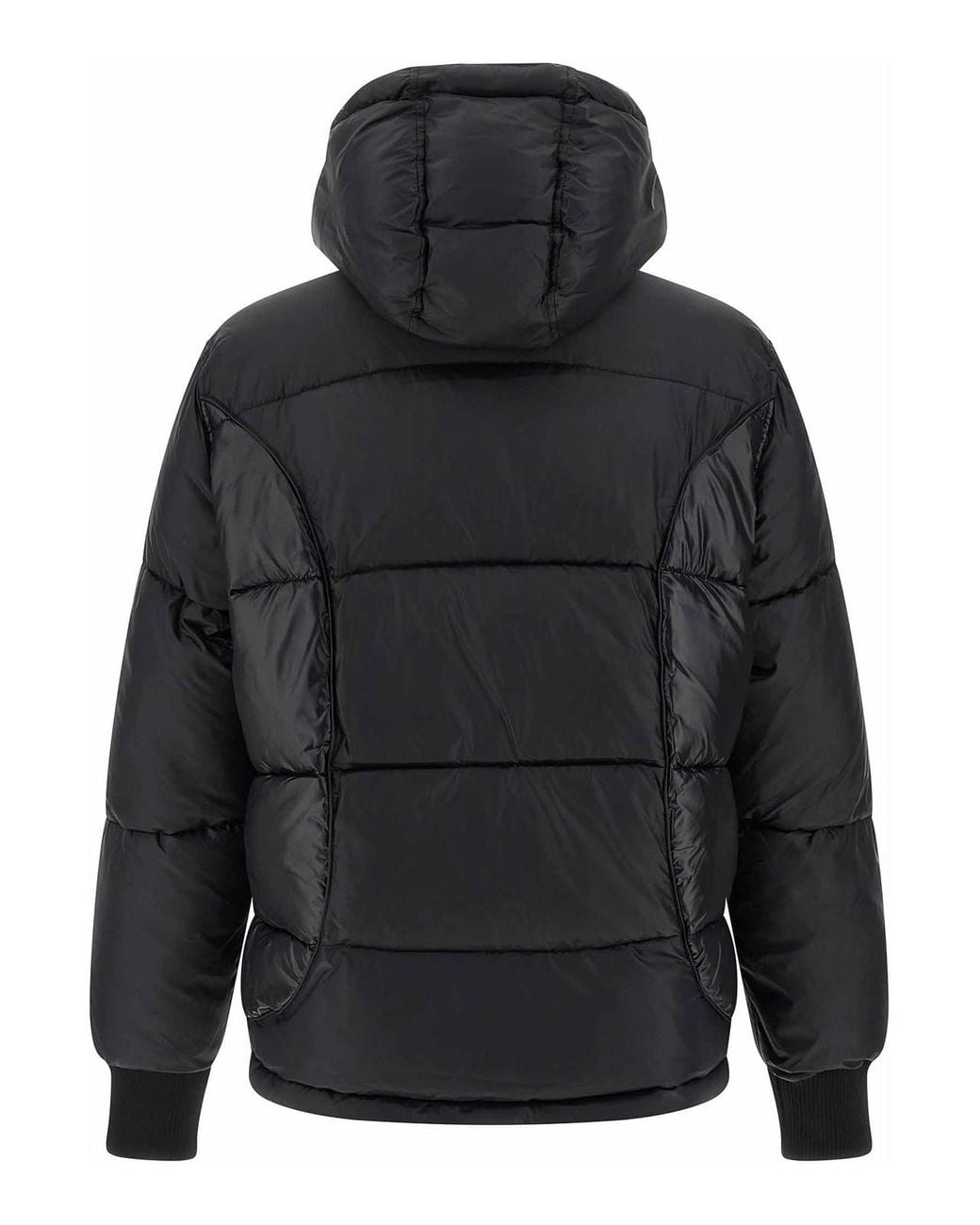 Philipp Plein Black Logo Patch Down Jacket for men