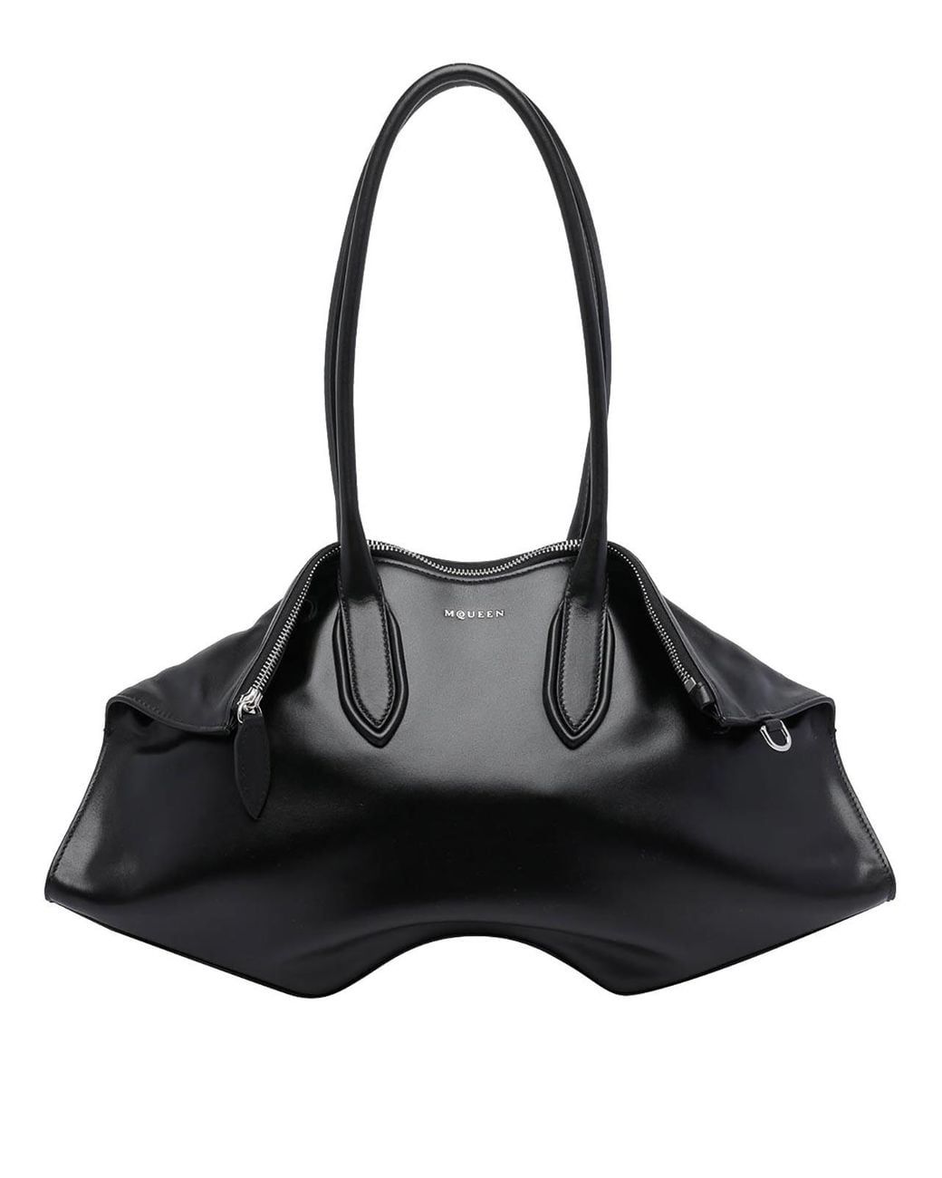 McQueen Black Manta Shoulder Bag