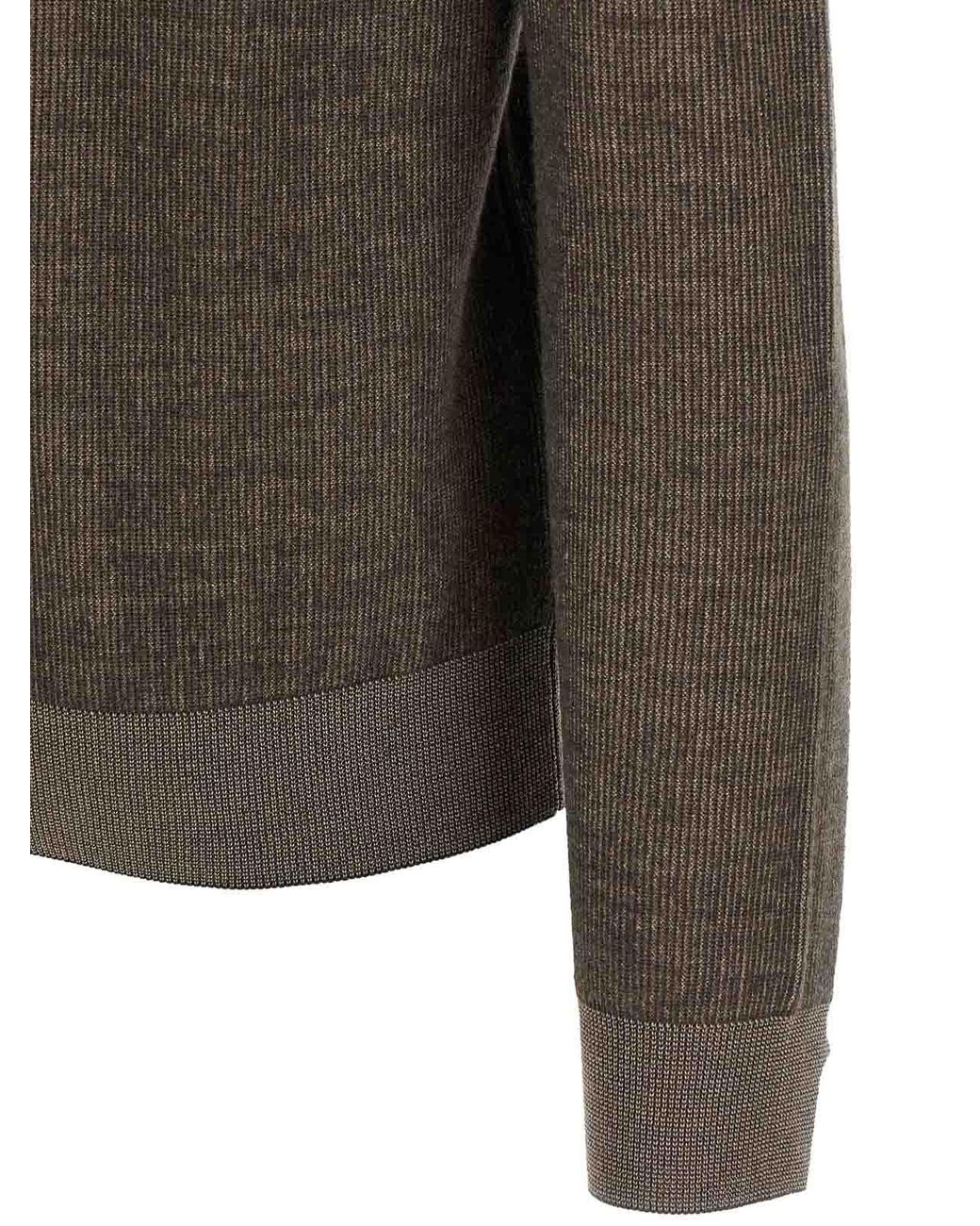 Brioni Rundhalspullover in Gray für Herren