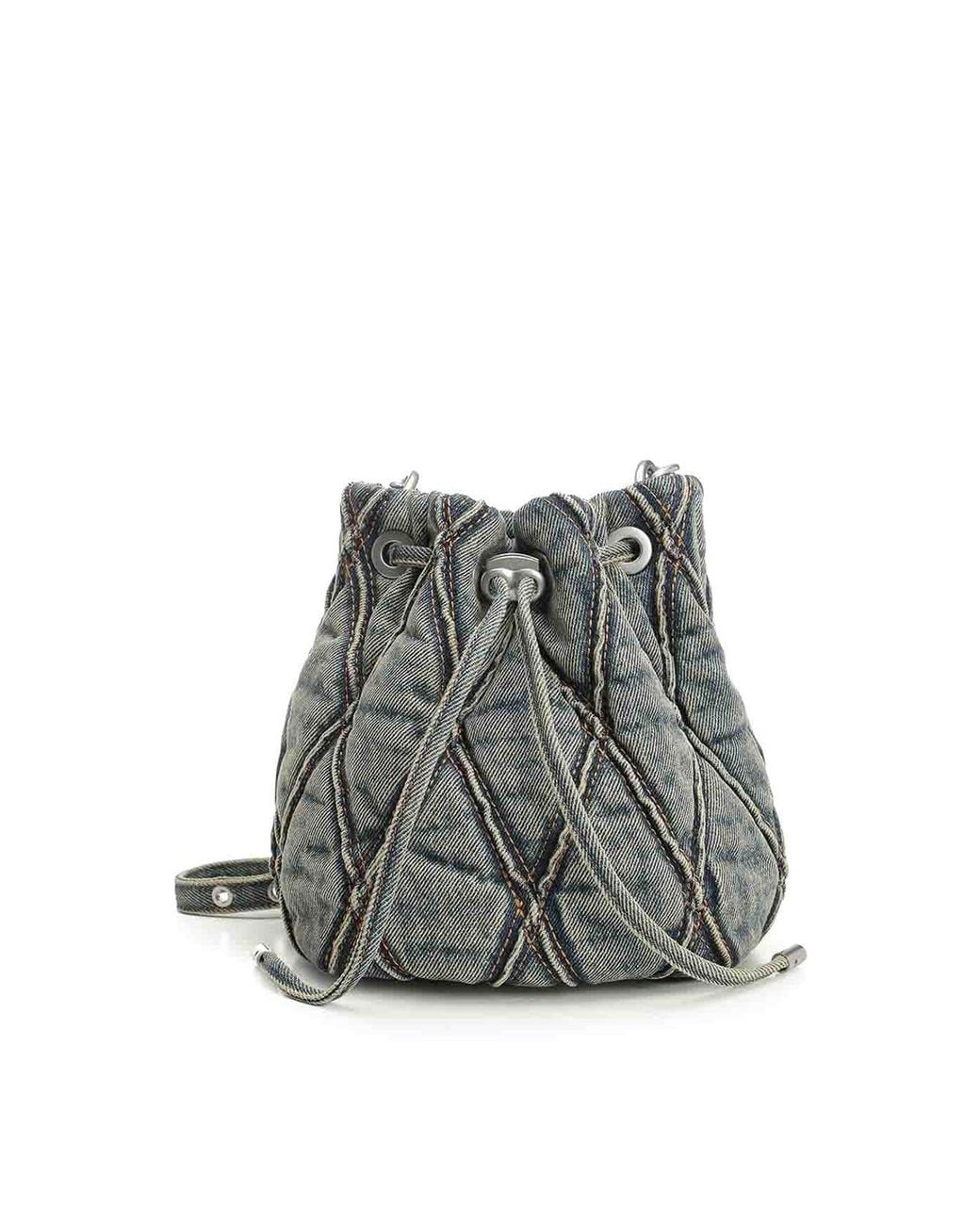 DIESEL Gray Charm-D S-Bucket Bag