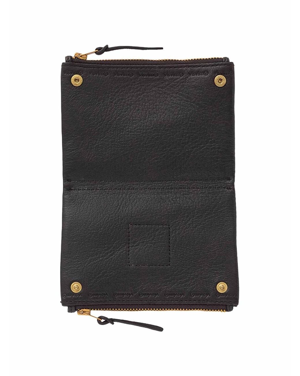 Visvim Black Folding Zip Wallet for men