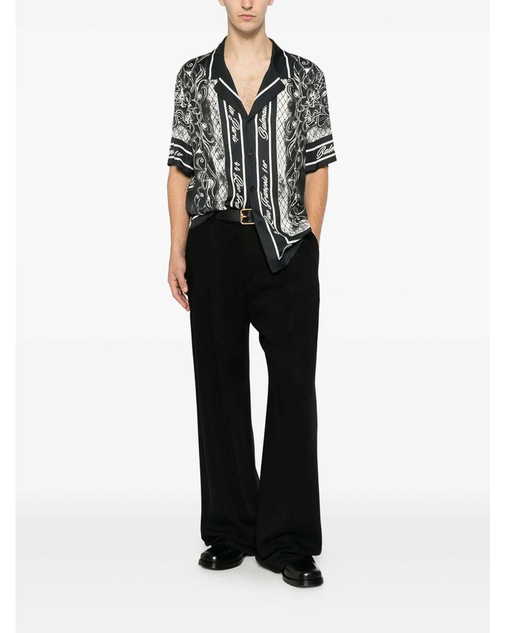Camicia di Balmain in Black da Uomo