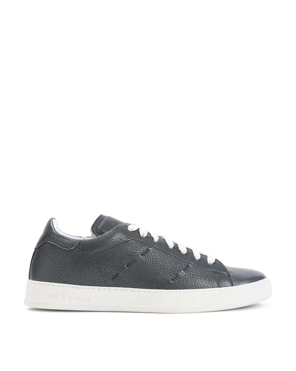 Kiton Blue Grigio Scuro Low-Top Sneakers for men