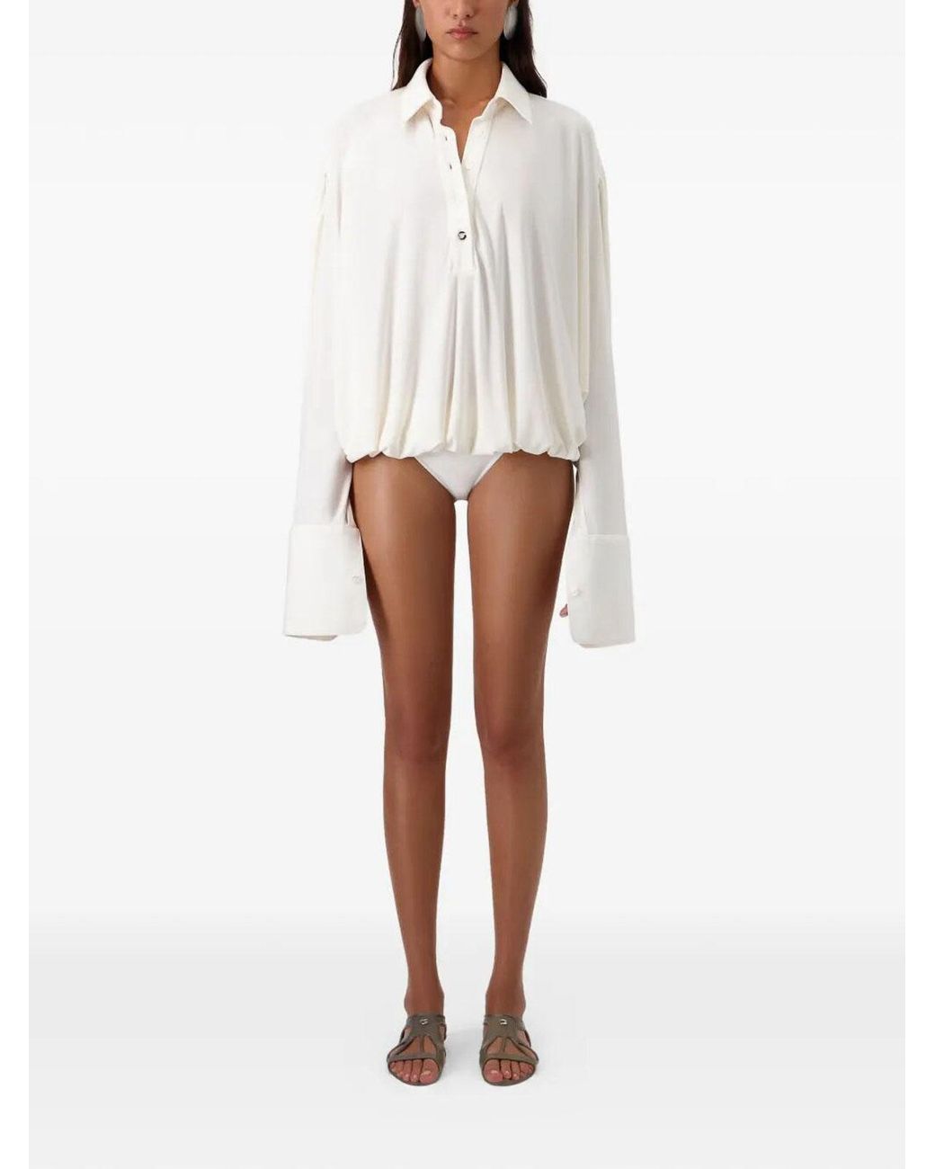 Coperni White Draped Boxy Body