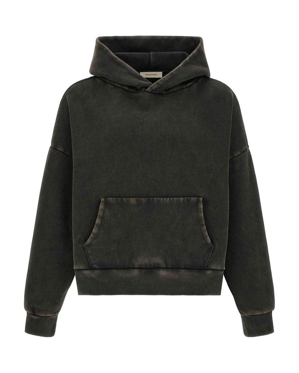 Entire studios Black Heavy Hood Hoodie for men