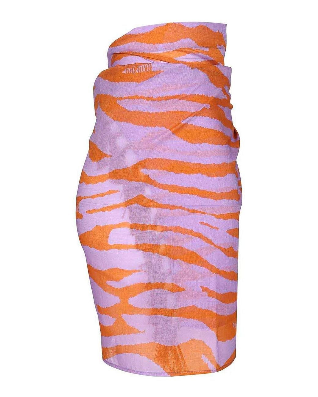 The Attico Pink Animalier Pareo