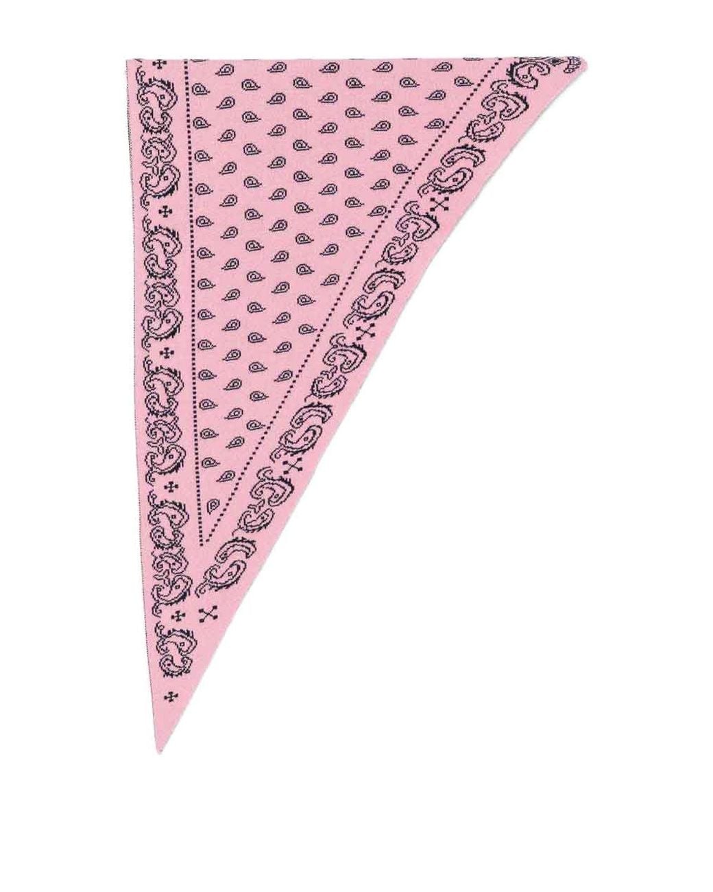 Guest In Residence Pink Printed Cashmere Foulard