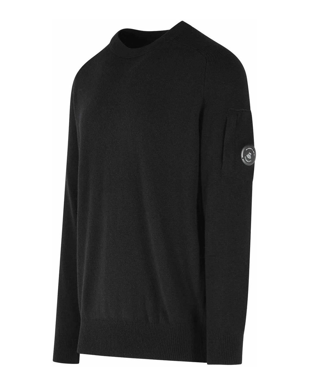 C P Company Black Wool Blend Sweater for men