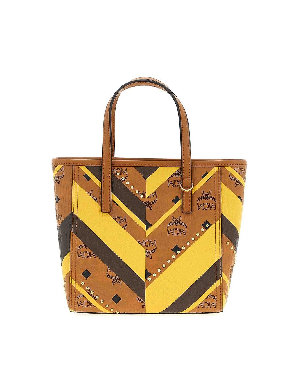 MCM Orange Toni Mini Shopping Bag