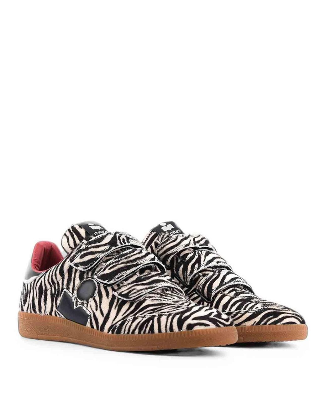Isabel Marant White Bryce Pony-Effect Leather Sneakers