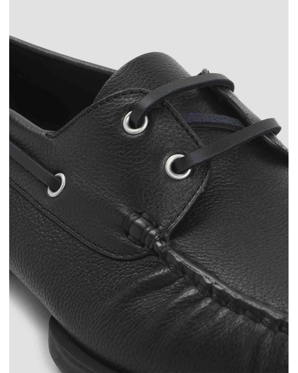 Jil Sander Black Calf Leather Loafers for men