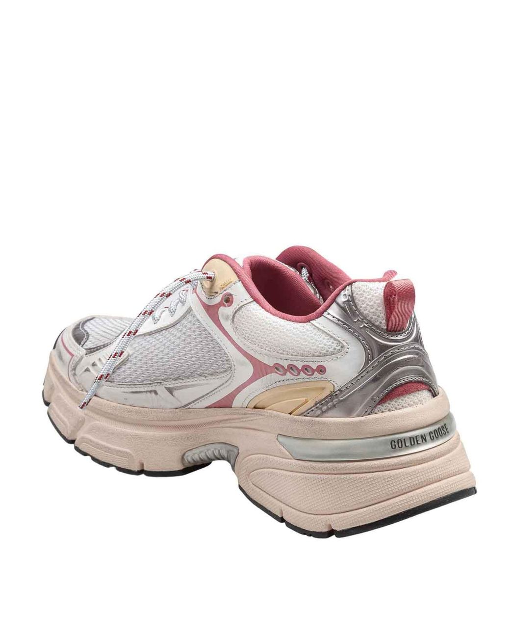 Golden Goose Deluxe Brand White Mesh And Leather Sneakers