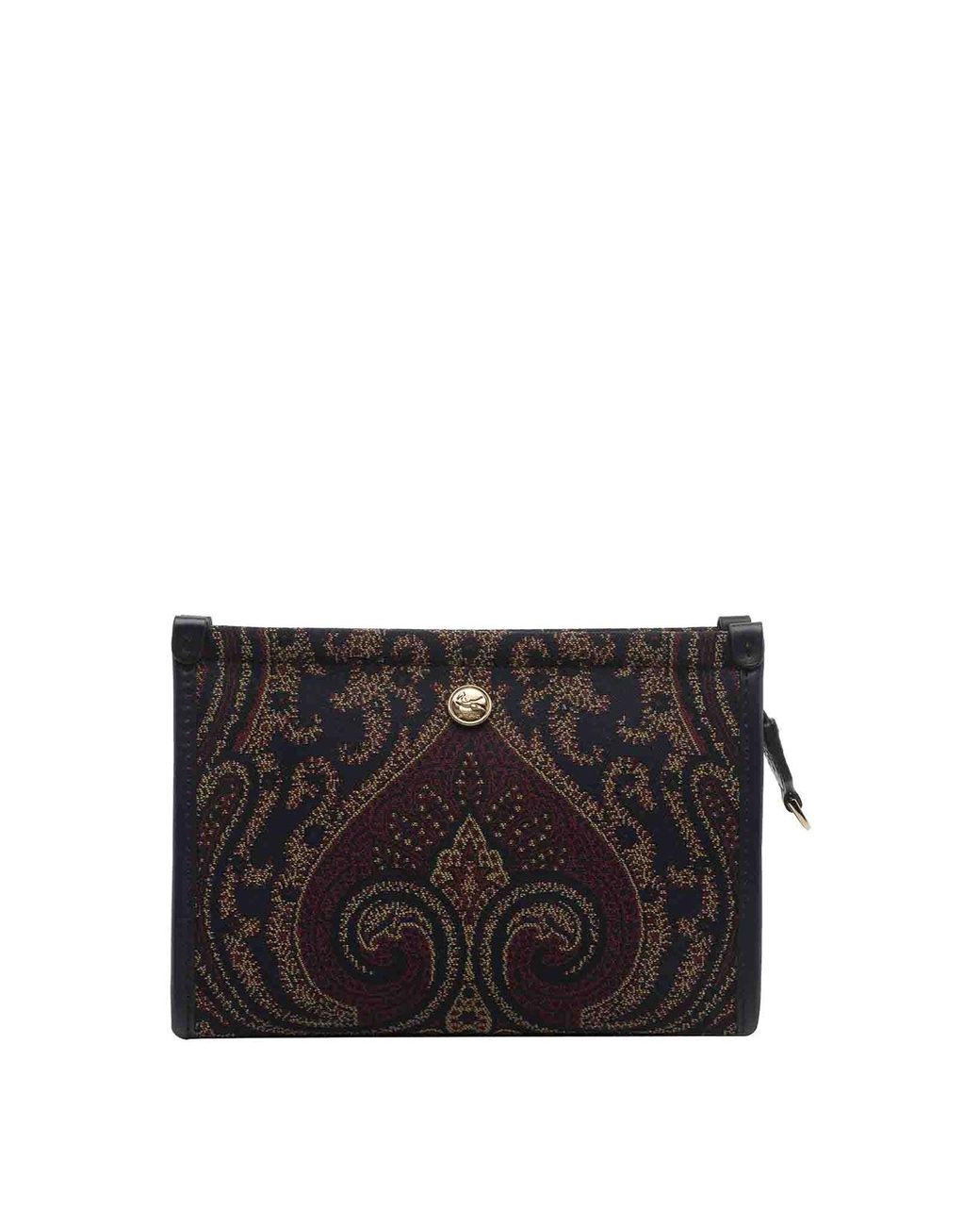 Etro Black Paisley Jacquard Pouch