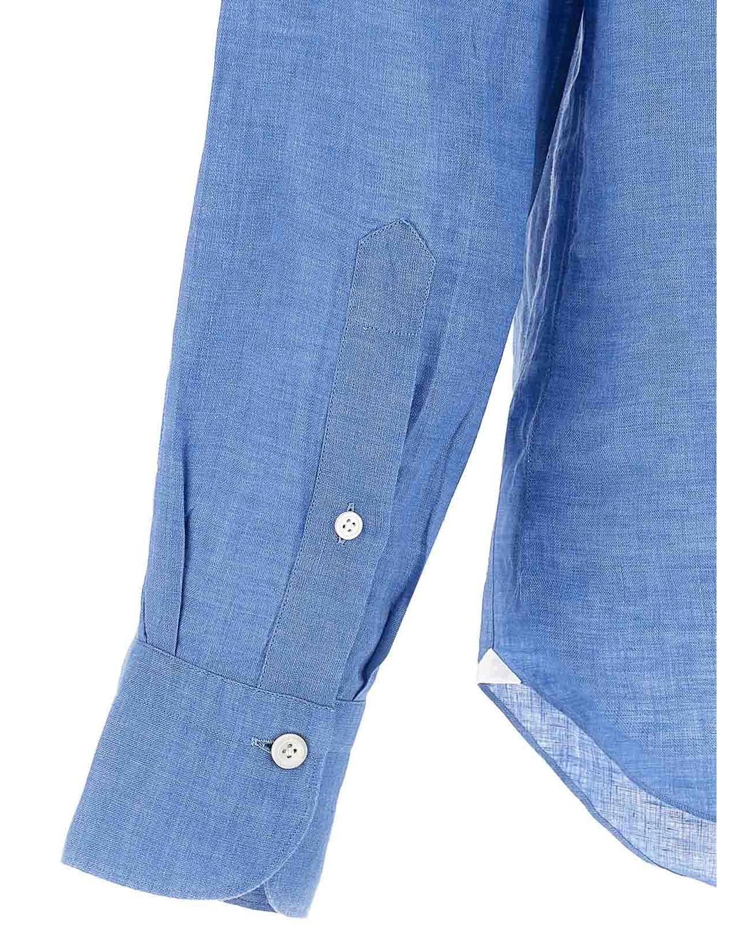 Finamore 1925 Blue Gaeta Shirt for men