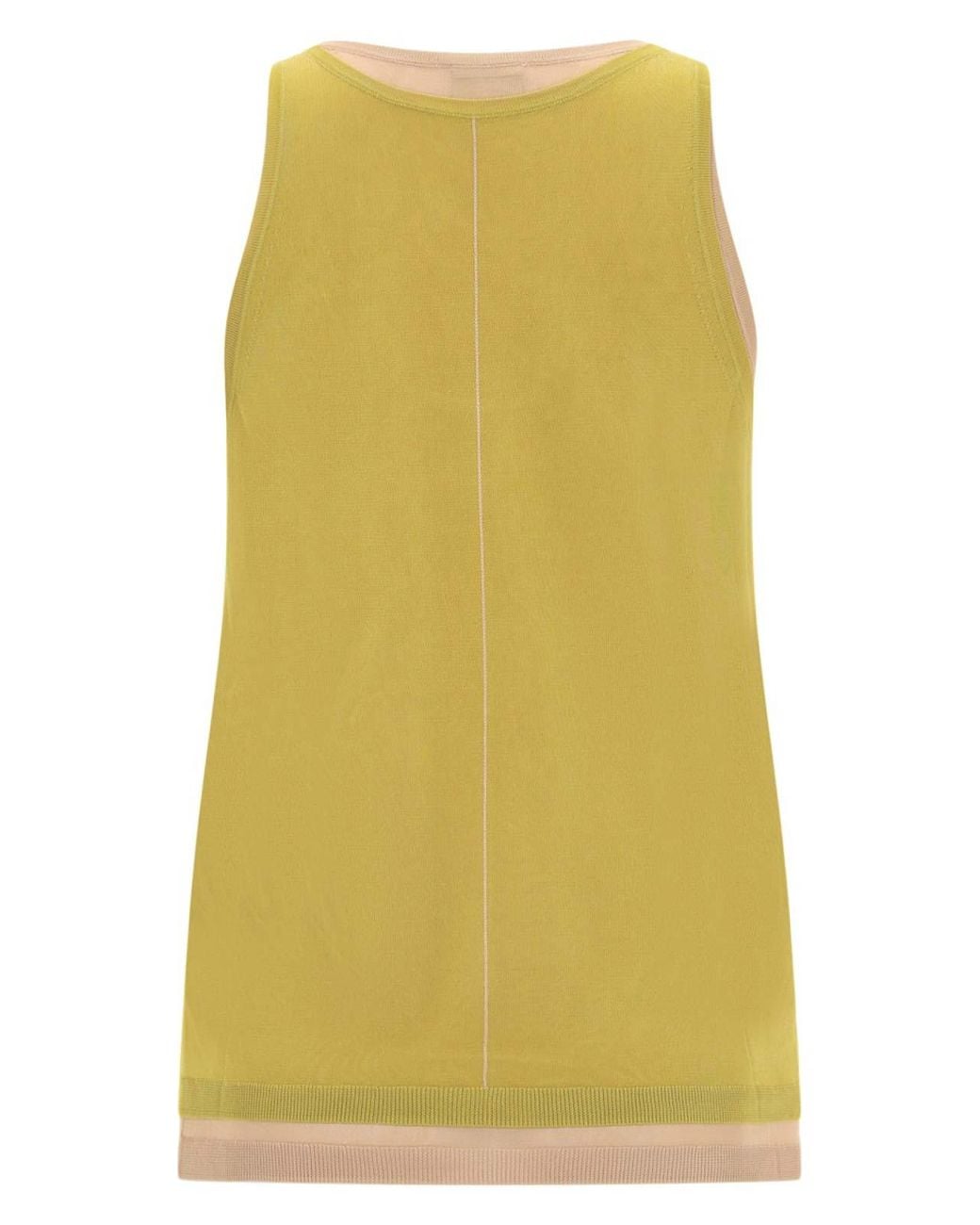 Paul Smith Yellow Rayon Tank Top