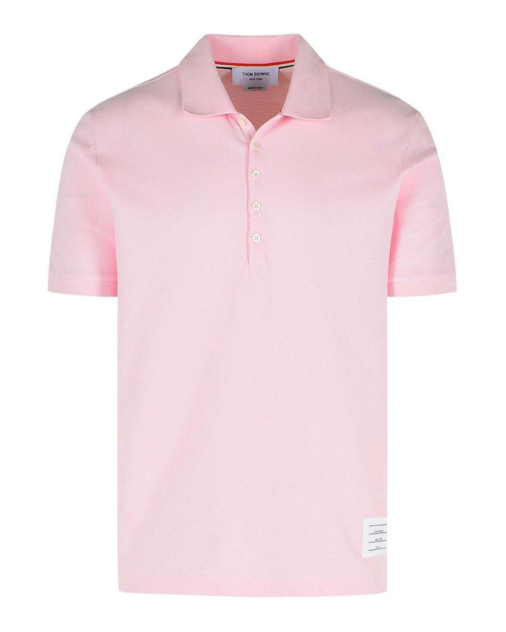 Thom Browne Pink Cotton Polo Shirt for men