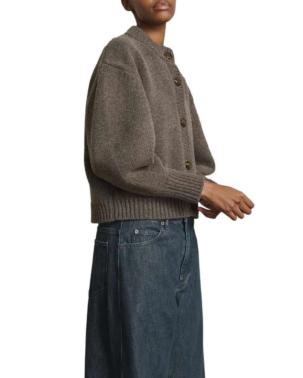 Soeur Brown Leonard Compact Wool Cardigan